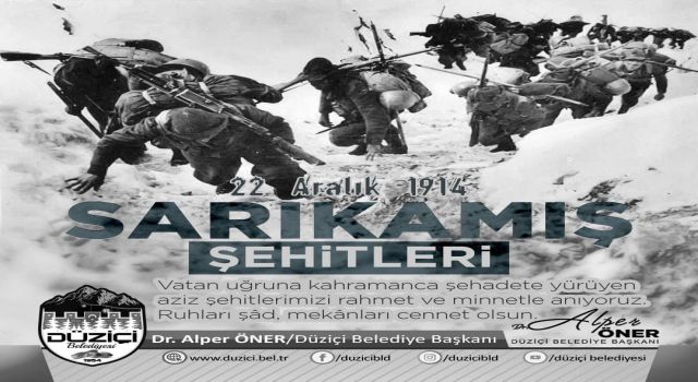 Alper Öner, Sarıkamış şehitlerini andı