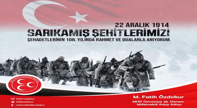 Fatih Özdokur, Sarıkamış şehitlerini andı