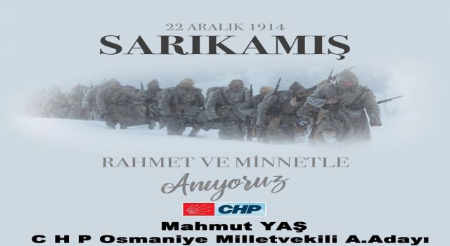 Mahmut Yaş, Sarıkamış şehitlerini andı