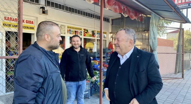 Ömer Tarhan, güne esnaf ziyareti ile başladı