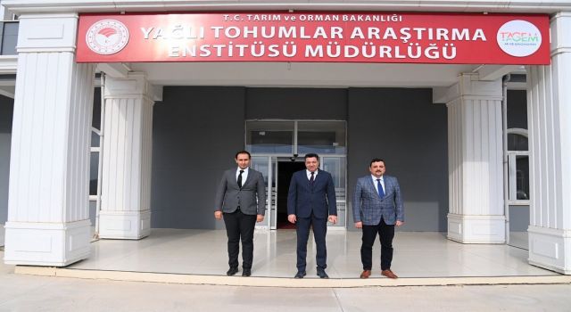 OKÜ Rektörü Turgay Uzun, Yağlı Tohumlar Araştırma Enstitüsü Müdürü Dr. Engin Gönen’i ziyaret etti