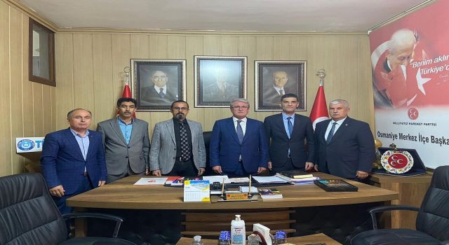 Türk Eğitim-Sen Osmaniye Şubesinden, MHP Merkez İlçe Başkanı Bilal Çenet'e ziyaret