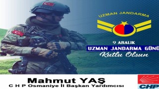 CHP'li Mahmut Yaş, Uzman Jandarma Gününü kutladı