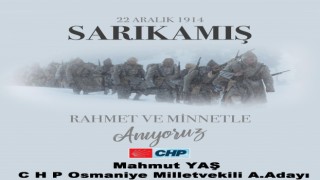 Mahmut Yaş, Sarıkamış şehitlerini andı